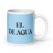 El De Agua The Water Sign Funny Home Office Work Coffee Mug Mexican Spanish Pride Gift White Glossy Cup Sky Blue Card Mug Mexicada 20 oz