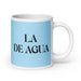 La De Agua The Water Sign Funny Home Office Work Coffee Mug Mexican Spanish Pride Gift White Glossy Cup Sky Blue Card Mug Mexicada 20 oz