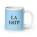 La ESTP The Entrepreneur MBTI Personality Funny Home Office Work Coffee Mug Mexican Spanish Pride Gift White Glossy Cup Sky Blue Card Mug Mexicada 20 oz