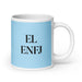El ENFJ The Protagonist MBTI Personality Funny Home Office Work Coffee Mug Mexican Spanish Pride Gift White Glossy Cup Sky Blue Card Mug Mexicada 20 oz