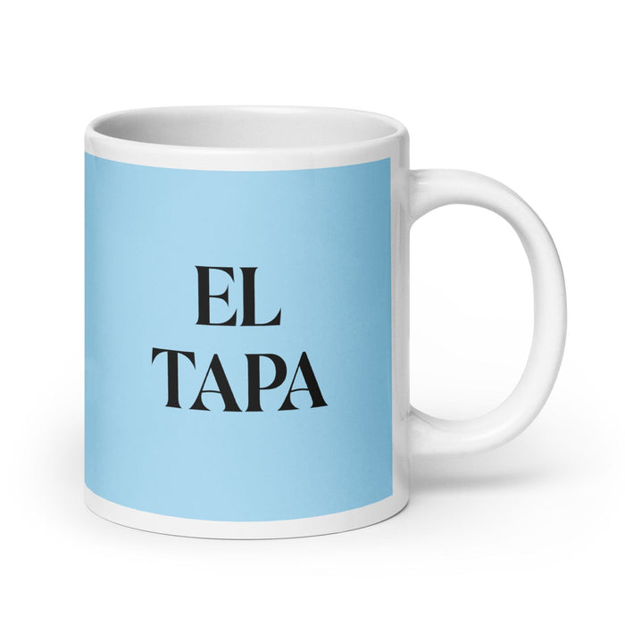 El Tapa The Tapas Lover Funny Home Office Work Coffee Mug Mexican Spanish Pride Gift White Glossy Cup Sky Blue Card Mug Mexicada 20 oz