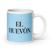 El Huevón The Lazy One Funny Home Office Work Coffee Mug Mexican Spanish Pride Gift White Glossy Cup Sky Blue Card Mug Mexicada 20 oz