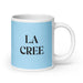 La Cree The Cree Funny Home Office Work Coffee Mug Mexican Spanish Pride Gift White Glossy Cup Sky Blue Card Mug Mexicada 20 oz