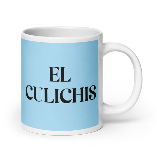 El Culichis The Culiacán Resident Funny Home Office Work Coffee Mug Mexican Spanish Pride Gift White Glossy Cup Sky Blue Card Mug Mexicada 20 oz