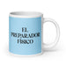 El Preparador Físico The Fitness Trainer Funny Home Office Work Coffee Mug Mexican Spanish Pride Gift White Glossy Cup Sky Blue Card Mug Mexicada 20 oz