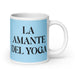 La Amante Del Yoga The Yoga Lover Funny Home Office Work Coffee Mug Mexican Spanish Pride Gift White Glossy Cup Sky Blue Card Mug Mexicada 20 oz