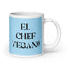 El Chef Vegano The Vegan Chef Funny Home Office Work Coffee Mug Mexican Spanish Pride Gift White Glossy Cup Sky Blue Card Mug Mexicada 20 oz