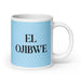 El Ojibwe The Ojibwe Funny Home Office Work Coffee Mug Mexican Spanish Pride Gift White Glossy Cup Sky Blue Card Mug Mexicada 20 oz