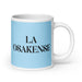 La Osakense The Osaka Resident Funny Home Office Work Coffee Mug Mexican Spanish Pride Gift White Glossy Cup Sky Blue Card Mug Mexicada 20 oz