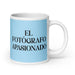 El Fotógrafo Apasionado The Passionate Photographer Funny Home Office Work Coffee Mug Mexican Spanish Pride Gift White Glossy Cup Sky Blue Card Mug Mexicada 20 oz