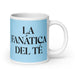 La Fanática Del Té The Tea Lover Funny Home Office Work Coffee Mug Mexican Spanish Pride Gift White Glossy Cup Sky Blue Card Mug Mexicada 20 oz