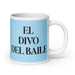 El Divo Del Baile The Dance Diva Funny Home Office Work Coffee Mug Mexican Spanish Pride Gift White Glossy Cup Sky Blue Card Mug Mexicada 20 oz