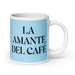 La Amante Del Café The Coffee Lover Funny Home Office Work Coffee Mug Mexican Spanish Pride Gift White Glossy Cup Sky Blue Card Mug Mexicada 20 oz