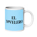 El Novelero The Soap Opera Fan Funny Home Office Work Coffee Mug Mexican Spanish Pride Gift White Glossy Cup Sky Blue Card Mug Mexicada 20 oz