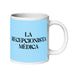 La Recepcionista Médica The Medical Receptionist Funny Home Office Work Coffee Mug Mexican Spanish Pride Gift White Glossy Cup Sky Blue Card Mug Mexicada 20 oz