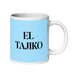 El Tajiko The Tajik Funny Home Office Work Coffee Mug Mexican Spanish Pride Gift White Glossy Cup Sky Blue Card Mug Mexicada 20 oz