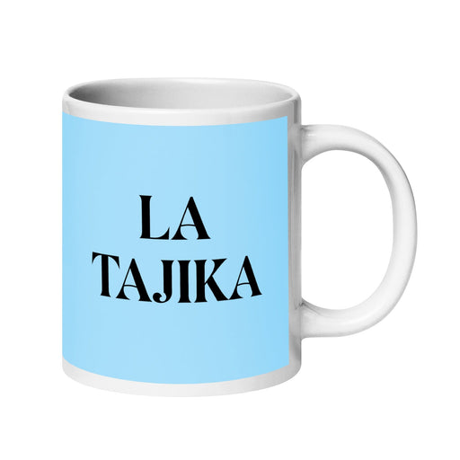 La Tajika The Tajik Funny Home Office Work Coffee Mug Mexican Spanish Pride Gift White Glossy Cup Sky Blue Card Mug Mexicada 20 oz