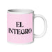 El Integro The Integrity One Funny Home Office Work Coffee Mug Mexican Spanish Pride Gift White Glossy Cup Light Pink Card Mug Mexicada 20 oz