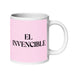 El Invencible The Invincible One Funny Home Office Work Coffee Mug Mexican Spanish Pride Gift White Glossy Cup Light Pink Card Mug Mexicada 20 oz