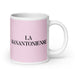 La Sanantoniense The San Antonio Resident Funny Home Office Work Coffee Mug Mexican Spanish Pride Gift White Glossy Cup Light Pink Card Mug Mexicada 20 oz