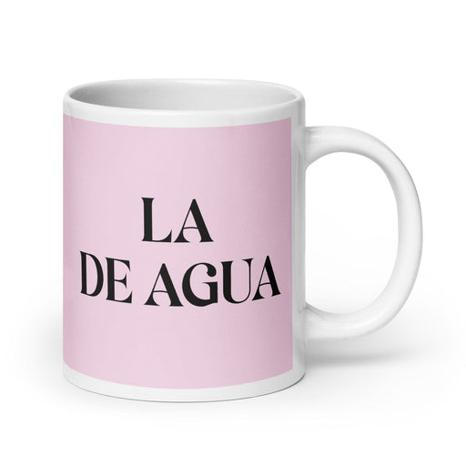 La De Agua The Water Sign Funny Home Office Work Coffee Mug Mexican Spanish Pride Gift White Glossy Cup Light Pink Card Mug Mexicada 20 oz