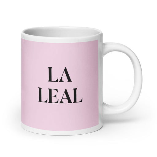 La Leal The Loyalist (Type 6) Funny Home Office Work Coffee Mug Mexican Spanish Pride Gift White Glossy Cup Light Pink Card Mug Mexicada 20 oz