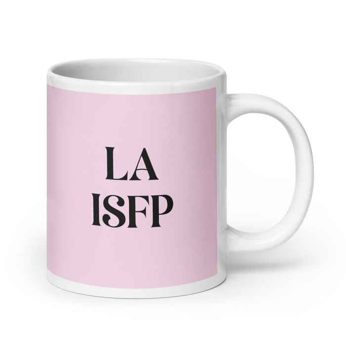 La ISFP The Adventurer MBTI Personality Funny Home Office Work Coffee Mug Mexican Spanish Pride Gift White Glossy Cup Light Pink Card Mug Mexicada 20 oz