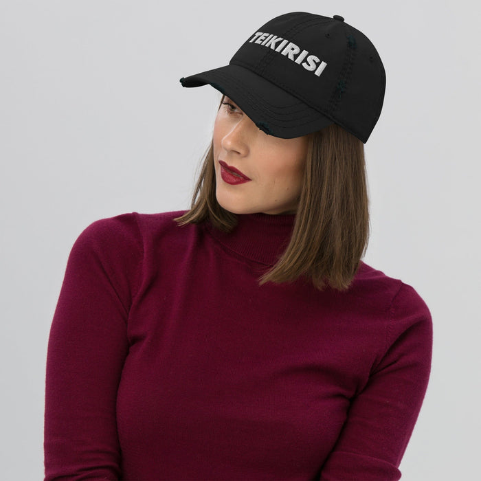 Embroidered Teikirisi - Take It Easy Funny Spanish Saying Distressed Dad Hat Mexicada