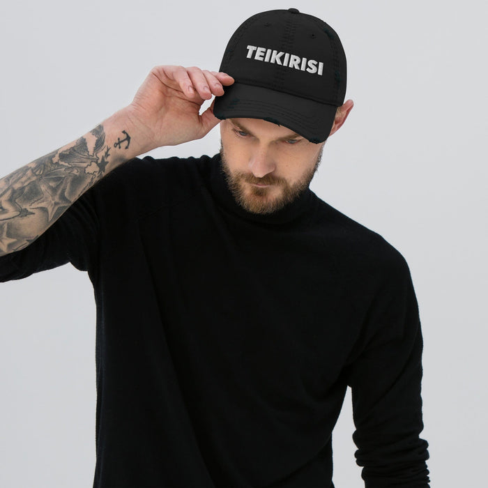 Embroidered Teikirisi - Take It Easy Funny Spanish Saying Distressed Dad Hat Mexicada