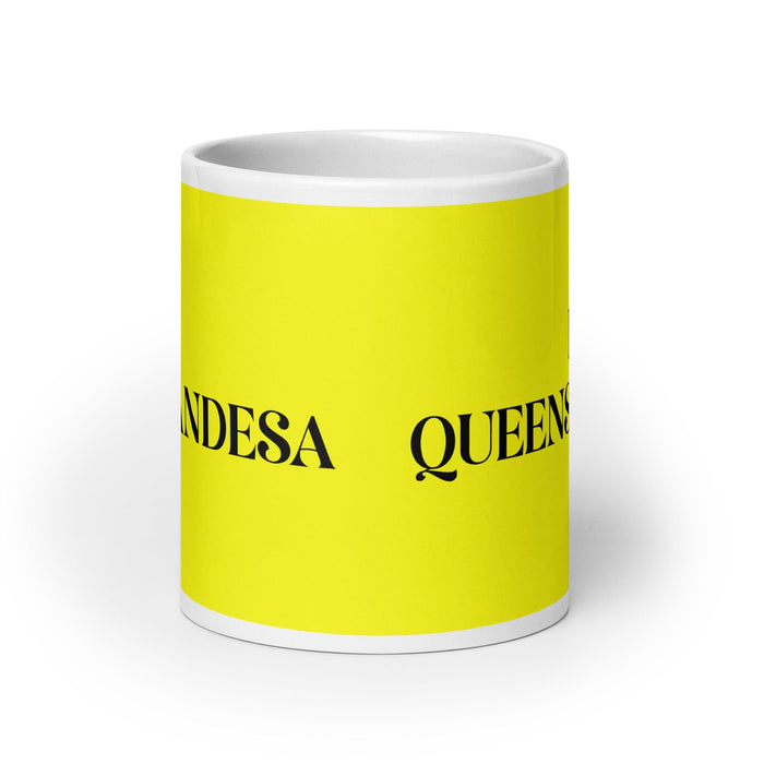 La Queenslandesa The Queenslander Funny Home Office Work Coffee Mug Mexican Spanish Pride Gift White Glossy Cup Yellow Card Mug Mexicada