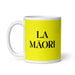 La Māori The Māori Funny Home Office Work Coffee Mug Mexican Spanish Pride Gift White Glossy Cup Yellow Card Mug Mexicada