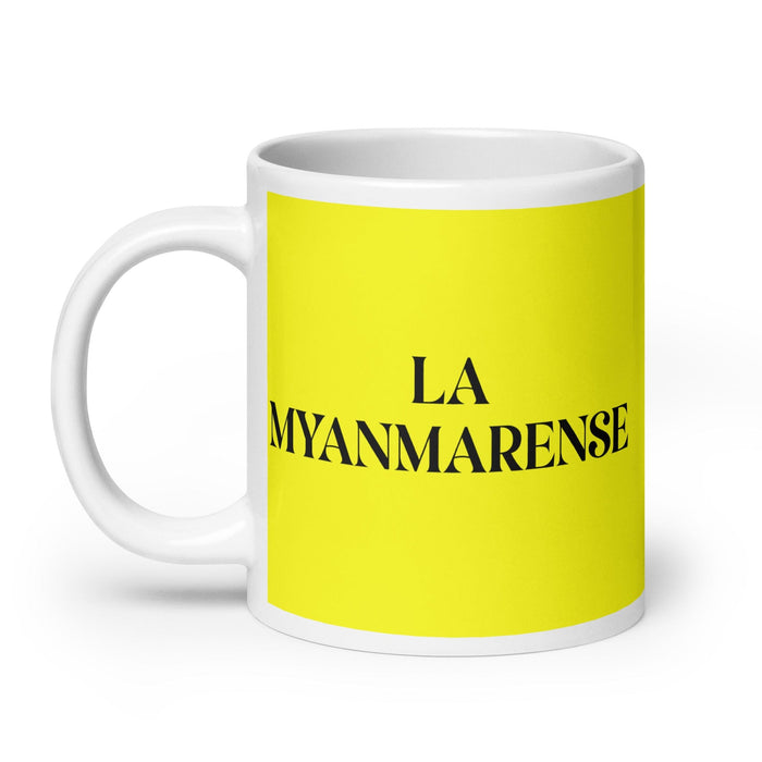 La Myanmarense The Burmese Funny Home Office Work Coffee Mug Mexican Spanish Pride Gift White Glossy Cup Yellow Card Mug Mexicada