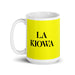 La Kiowa The Kiowa Funny Home Office Work Coffee Mug Mexican Spanish Pride Gift White Glossy Cup Yellow Card Mug Mexicada