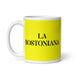 La Bostoniana The Bostonian Funny Home Office Work Coffee Mug Mexican Spanish Pride Gift White Glossy Cup Yellow Card Mug Mexicada