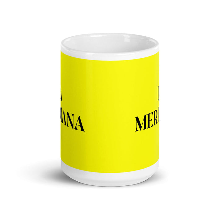 La Meridiana The Mérida Resident Funny Home Office Work Coffee Mug Mexican Spanish Pride Gift White Glossy Cup Yellow Card Mug Mexicada