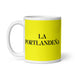 La Portlandeña The Portland Resident Funny Home Office Work Coffee Mug Mexican Spanish Pride Gift White Glossy Cup Yellow Card Mug Mexicada