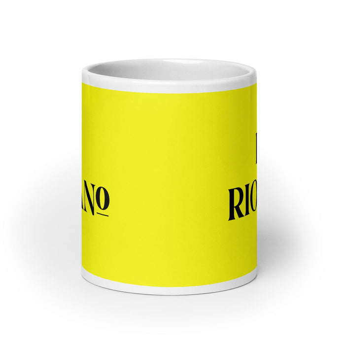 El Riojano The La Rioja Resident Funny Home Office Work Coffee Mug Mexican Spanish Pride Gift White Glossy Cup Yellow Card Mug Mexicada