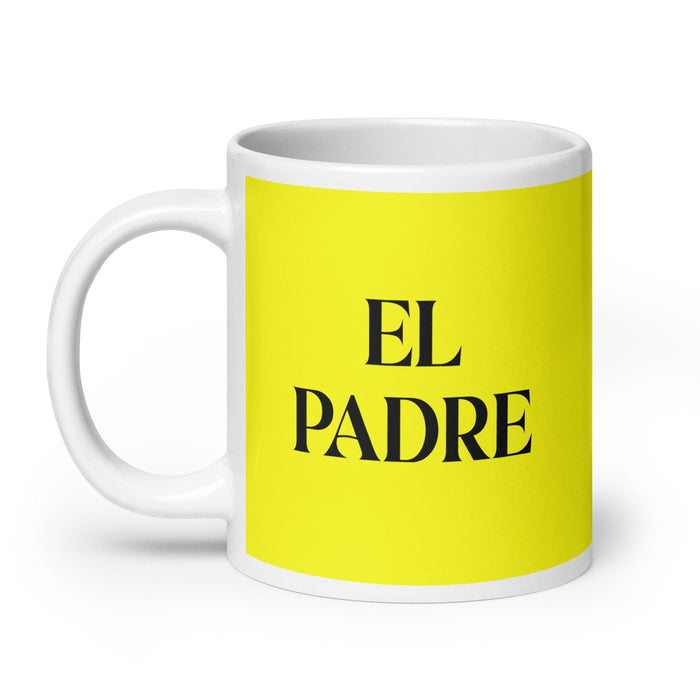 El Padre The Mother / The Father Funny Home Office Work Coffee Mug Mexican Spanish Pride Gift White Glossy Cup Yellow Card Mug Mexicada