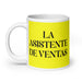 La Asistente De Ventas The Sales Assistant Funny Home Office Work Coffee Mug Mexican Spanish Pride Gift White Glossy Cup Yellow Card Mug Mexicada