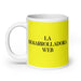 La Desarrolladora Web The Web Developer Funny Home Office Work Coffee Mug Mexican Spanish Pride Gift White Glossy Cup Yellow Card Mug Mexicada