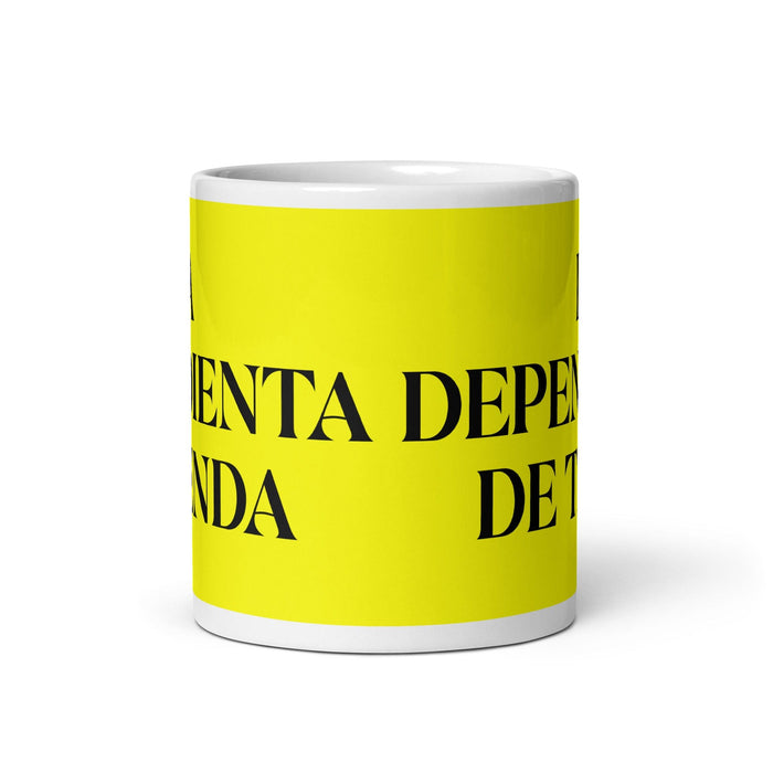 La Dependienta De Tienda The Store Clerk Funny Home Office Work Coffee Mug Mexican Spanish Pride Gift White Glossy Cup Yellow Card Mug Mexicada