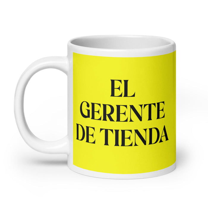 El Gerente De Tienda The Store Manager Funny Home Office Work Coffee Mug Mexican Spanish Pride Gift White Glossy Cup Yellow Card Mug Mexicada