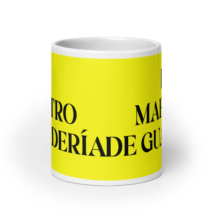 El Maestro De Guardería The Daycare Teacher Funny Home Office Work Coffee Mug Mexican Spanish Pride Gift White Glossy Cup Yellow Card Mug Mexicada