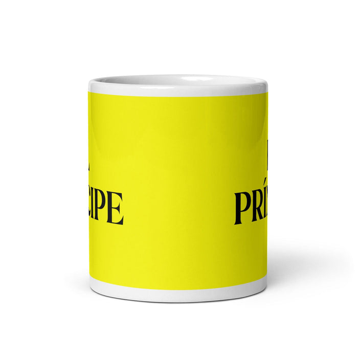 El Príncipe The Princess / The Prince Funny Home Office Work Coffee Mug Mexican Spanish Pride Gift White Glossy Cup Yellow Card Mug Mexicada