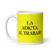 La Adicta Al Trabajo The Workaholic Funny Home Office Work Coffee Mug Mexican Spanish Pride Gift White Glossy Cup Yellow Card Mug Mexicada