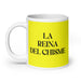 La Reina Del Chisme The Gossip Queen / The Gossip King Funny Home Office Work Coffee Mug Mexican Spanish Pride Gift White Glossy Cup Yellow Card Mug Mexicada