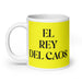 El Rey Del Caos The Queen Of Chaos / The King Of Chaos Funny Home Office Work Coffee Mug Mexican Spanish Pride Gift White Glossy Cup Yellow Card Mug Mexicada