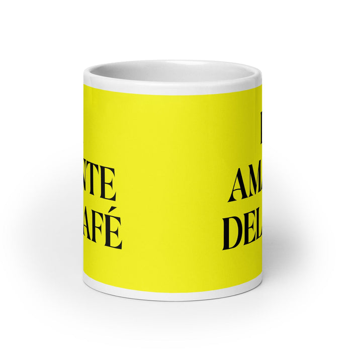 La Amante Del Café The Coffee Lover Funny Home Office Work Coffee Mug Mexican Spanish Pride Gift White Glossy Cup Yellow Card Mug Mexicada