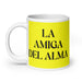 La Amiga Del Alma The Soulmate Friend Funny Home Office Work Coffee Mug Mexican Spanish Pride Gift White Glossy Cup Yellow Card Mug Mexicada