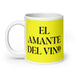 La Amante Del Vino The Wine Lover Funny Home Office Work Coffee Mug Mexican Spanish Pride Gift White Glossy Cup Yellow Card Mug Mexicada